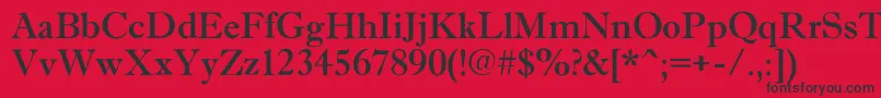 AAntiquetradyrgh-Schriftart – Schwarze Schriften auf rotem Hintergrund