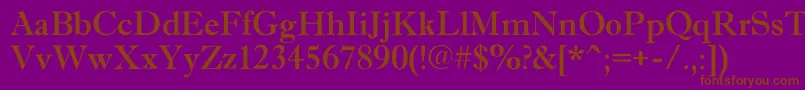 AAntiquetradyrgh Font – Brown Fonts on Purple Background