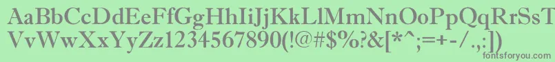 AAntiquetradyrgh Font – Gray Fonts on Green Background