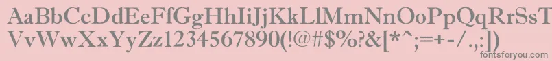 AAntiquetradyrgh Font – Gray Fonts on Pink Background