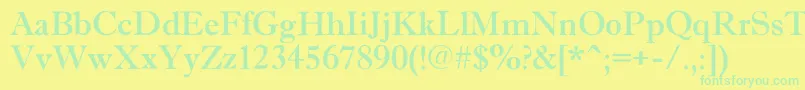 AAntiquetradyrgh Font – Green Fonts on Yellow Background