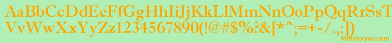 AAntiquetradyrgh Font – Orange Fonts on Green Background