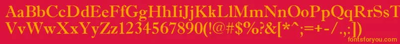 AAntiquetradyrgh Font – Orange Fonts on Red Background