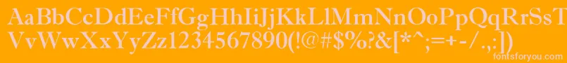 AAntiquetradyrgh Font – Pink Fonts on Orange Background