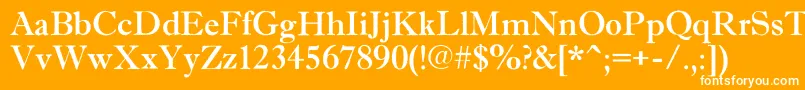 AAntiquetradyrgh Font – White Fonts on Orange Background