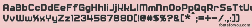 フォントDiner – ピンクの背景に黒い文字