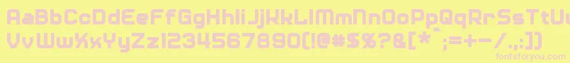 フォントDiner – ピンクのフォント、黄色の背景