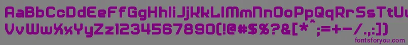 フォントDiner – 紫色のフォント、灰色の背景