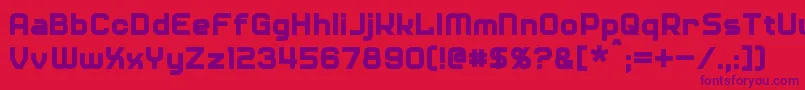 Шрифт Diner – фиолетовые шрифты на красном фоне