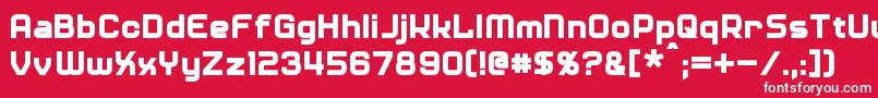 フォントDiner – 赤い背景に白い文字