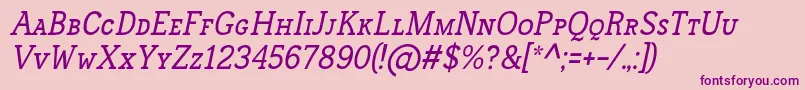 FrontenacSmallcapsItalic Font – Purple Fonts on Pink Background