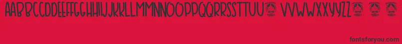 Bansky Font – Black Fonts on Red Background