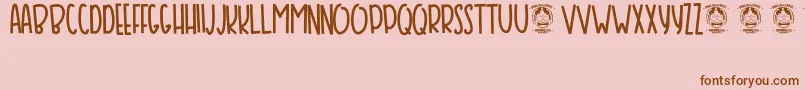 Bansky Font – Brown Fonts on Pink Background