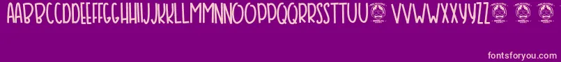 Bansky Font – Pink Fonts on Purple Background