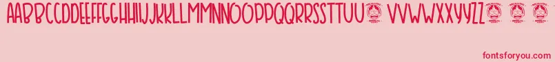 Bansky Font – Red Fonts on Pink Background