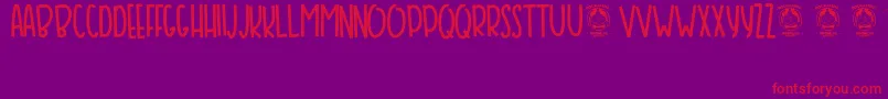 Bansky Font – Red Fonts on Purple Background