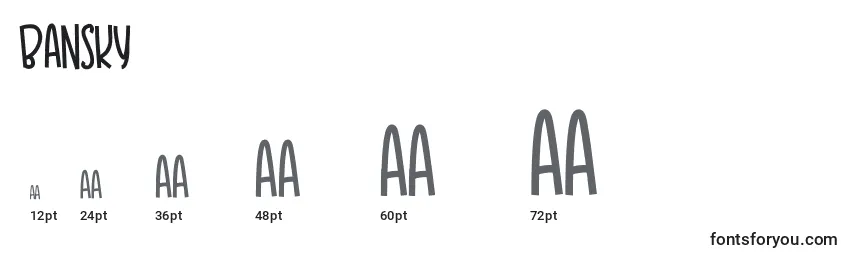 Bansky Font Sizes