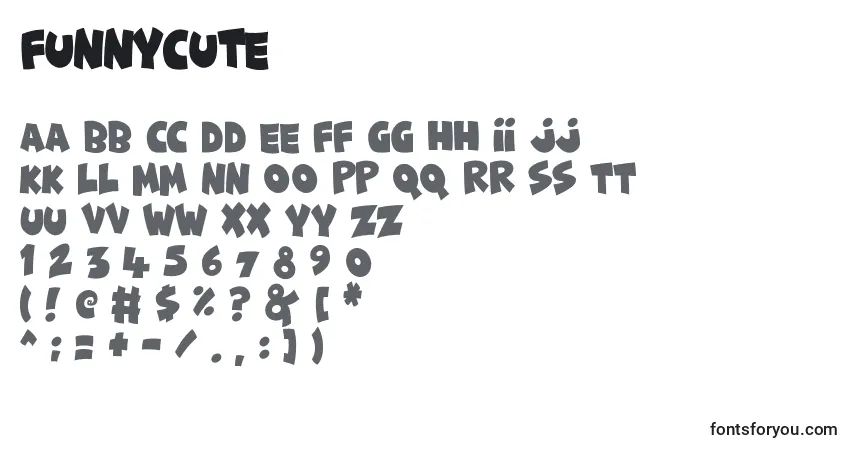 Schriftart FunnyCute – Alphabet, Zahlen, spezielle Symbole