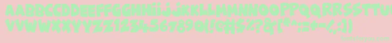 FunnyCute Font – Green Fonts on Pink Background