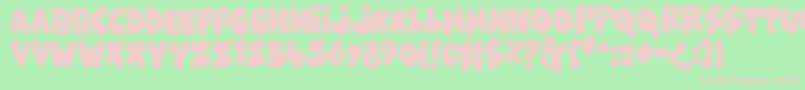 Więcej informacji o czcionce FunnyCute Czcionka FunnyCute – różowe czcionki na zielonym tle