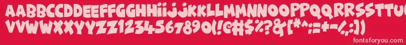 FunnyCute Font – Pink Fonts on Red Background