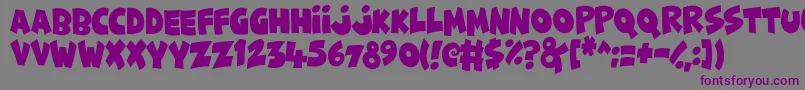 FunnyCute Font – Purple Fonts on Gray Background