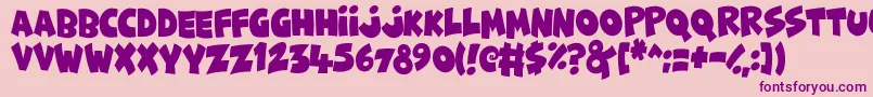 FunnyCute Font – Purple Fonts on Pink Background