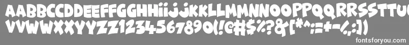 フォントFunnyCute – 灰色の背景に白い文字
