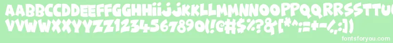 fuente FunnyCute – Fuentes Blancas Sobre Fondo Verde