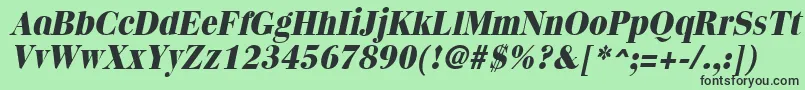 フォントQuantasextraboldItalic – 緑の背景に黒い文字