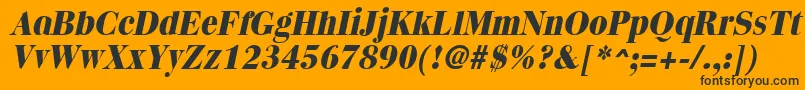 QuantasextraboldItalic Font – Black Fonts on Orange Background