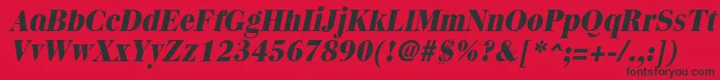 QuantasextraboldItalic Font – Black Fonts on Red Background