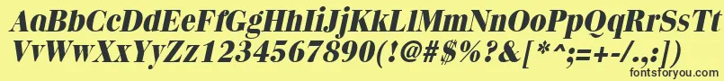 QuantasextraboldItalic Font – Black Fonts on Yellow Background