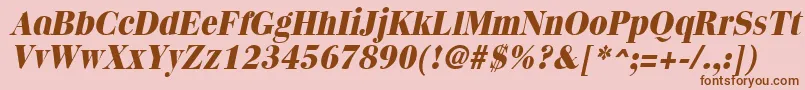 QuantasextraboldItalic Font – Brown Fonts on Pink Background