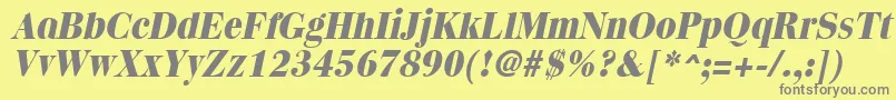 QuantasextraboldItalic Font – Gray Fonts on Yellow Background