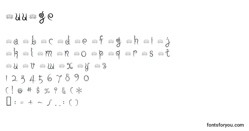 A fonte FuuRge – alfabeto, números, caracteres especiais
