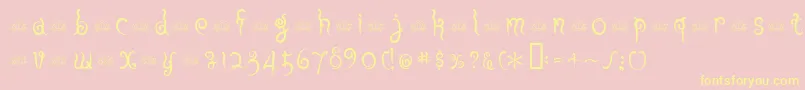 FuuRge Font – Yellow Fonts on Pink Background