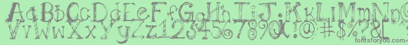 Pilotllj Font – Gray Fonts on Green Background