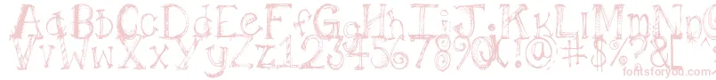 Pilotllj Font – Pink Fonts on White Background