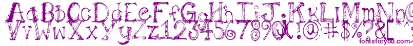 Pilotllj Font – Purple Fonts on White Background