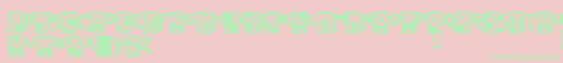 Advegd Font – Green Fonts on Pink Background