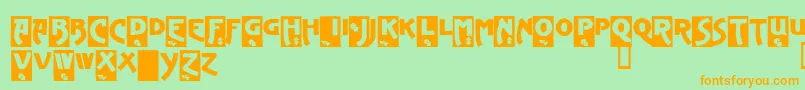 Advegd Font – Orange Fonts on Green Background