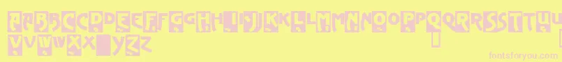 Advegd Font – Pink Fonts on Yellow Background