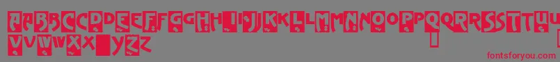 Advegd Font – Red Fonts on Gray Background