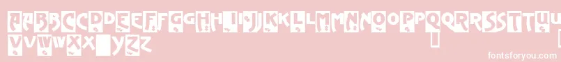 Advegd-Schriftart – Weiße Schriften auf rosa Hintergrund