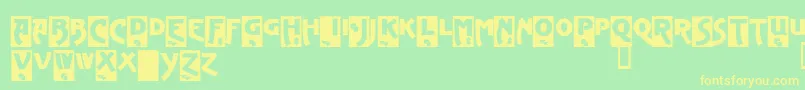 Advegd Font – Yellow Fonts on Green Background