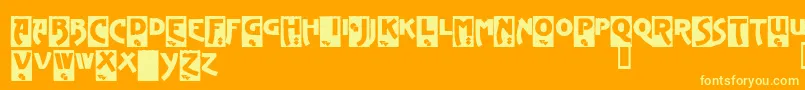 Advegd Font – Yellow Fonts on Orange Background