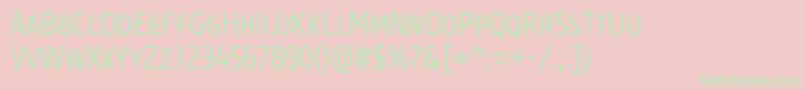 CoreSansMSc37CnLight Font – Green Fonts on Pink Background