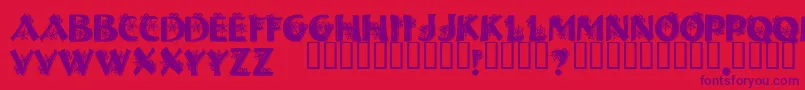 Halls ffy Font – Purple Fonts on Red Background