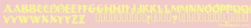 Halls ffy Font – Yellow Fonts on Pink Background